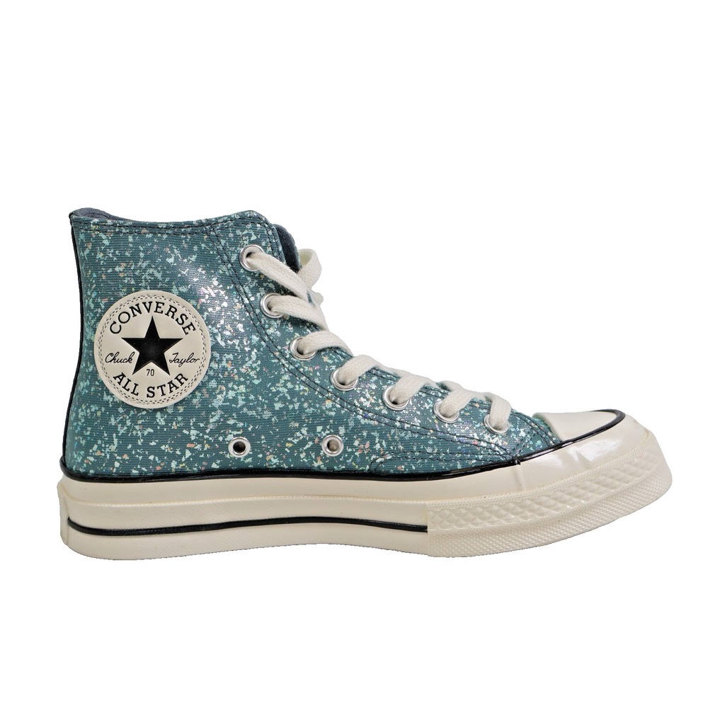 Converse Chuck 70 Glitter Sneakers A10097C, Turquoise, Men's 5 Women's 7